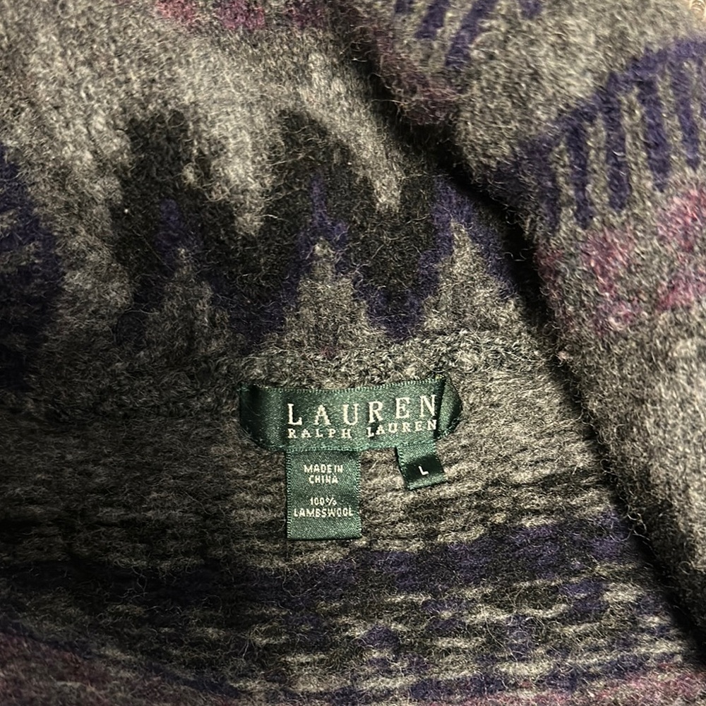 Vintage Aztec Ralph Lauren Women's lambs wool Patterned Vest - Picture 2 of 7